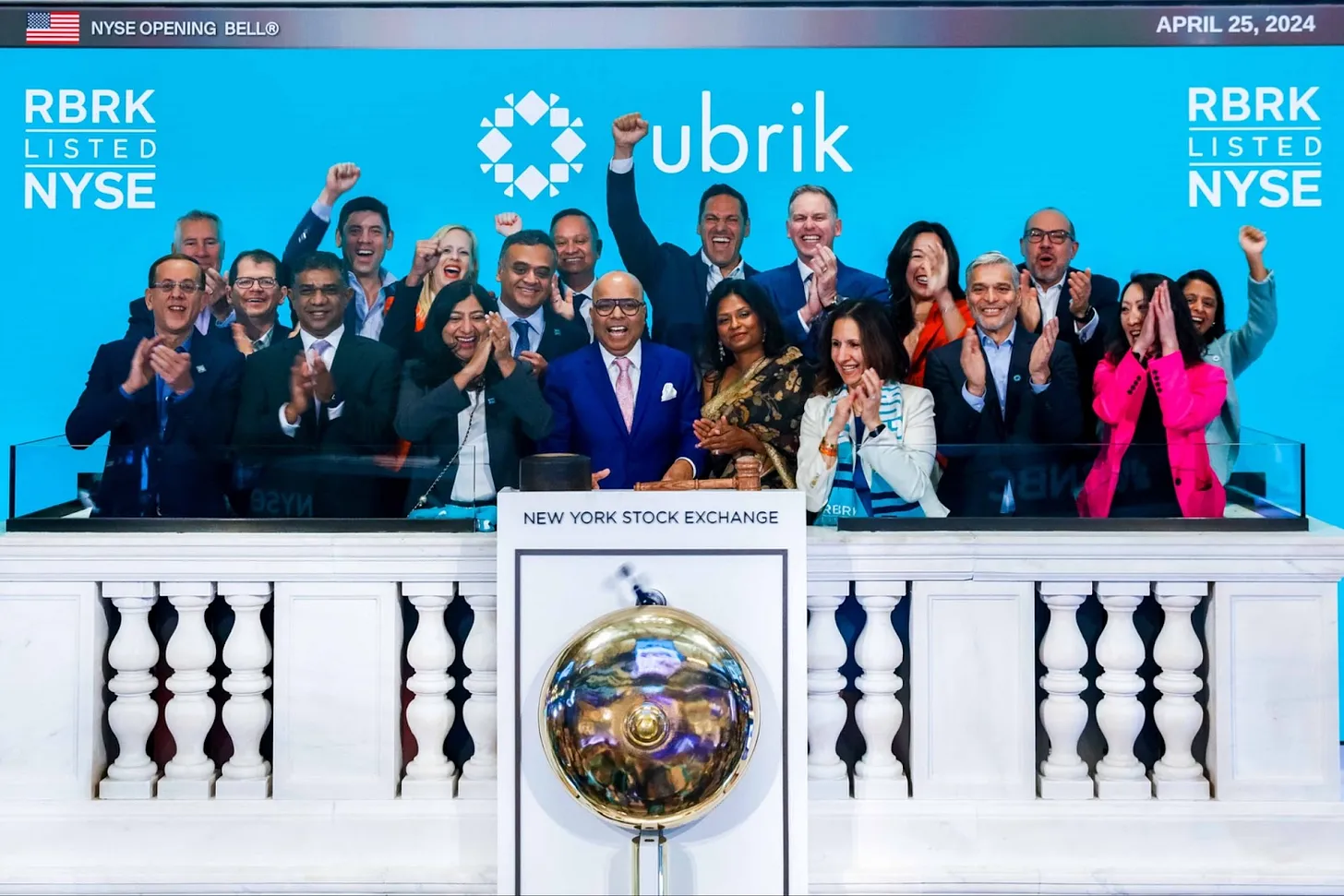 Rubrik, a Lightspeed portfolio company, during its IPO on the NYSE